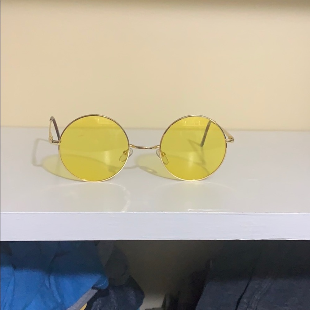 Yellow tinted glasses